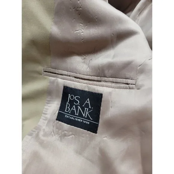 jos a bank Jacket Men Size 48L 1905 blazer Beige Career Formal - Picture 8 of 13